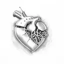 steno fallot heart tattoo design idea