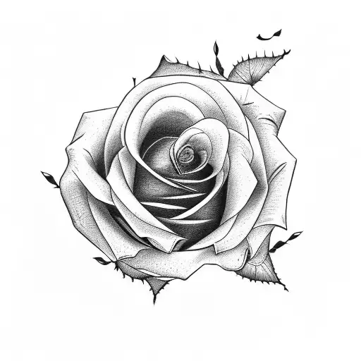 rose with semicolon  tattoo design idea