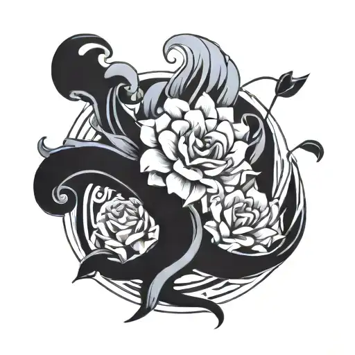 I want to get a meaningful tattoo on my thigh. I hope it can express the purpose of my life: Go with the flow, the most important thing in life is to be happy, and be more stylish. The pattern on the thigh tattoo design idea