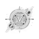 the word Oxygen with chemical Symbols tattoo design idea