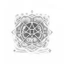 the word Oxygen with chemical Symbols tattoo design idea