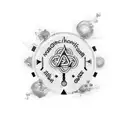 the word Oxygen with chemical Symbols tattoo design idea