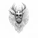 hand with wendigo tattoo design idea