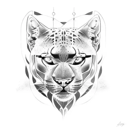 Panther tattoo design idea