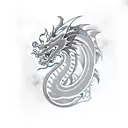 asian dragon  tattoo design idea