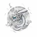 asian dragon  tattoo design idea