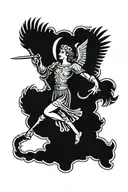 archangel saint michael tattoo design idea