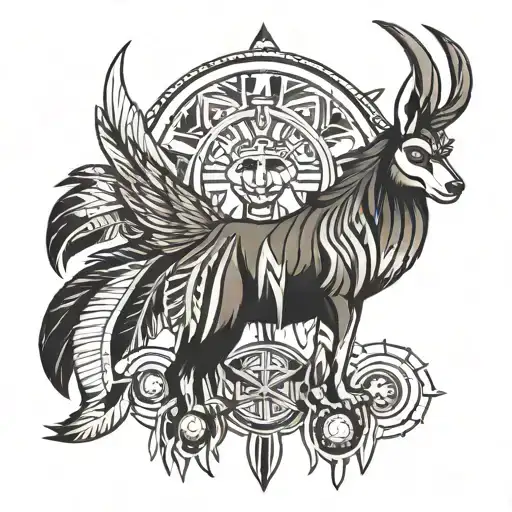 native American totem tattoo design idea