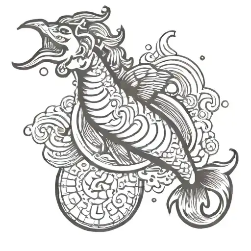 aquarius zodiac sign tattoo design idea