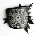 nordic forearm cuff tattoo design idea