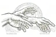 The Creation of Adam art tattoo design idea