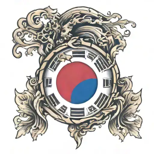 Korean flag tattoo design idea