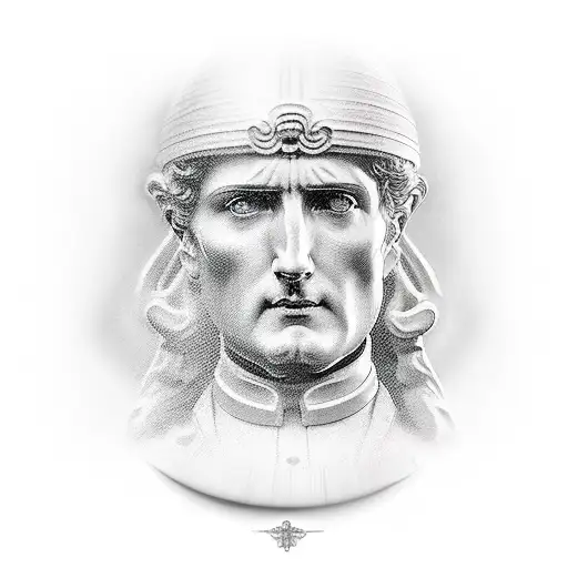 statue of saint Matteo  tattoo design idea