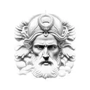 statue of saint Matteo  tattoo design idea
