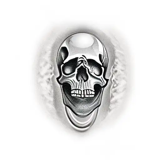 skull brass knuckle tattoo design idea