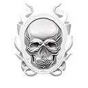 skull brass knuckle tattoo design idea