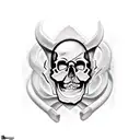 skull brass knuckle tattoo design idea