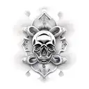skull brass knuckle tattoo design idea