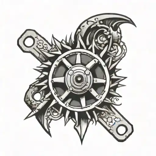saw blade memorial tattoo tattoo design idea