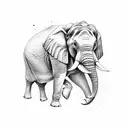 Elephant Wanderer tattoo design idea