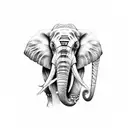 Elephant Wanderer tattoo design idea
