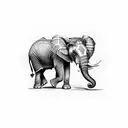 Elephant Wanderer tattoo design idea