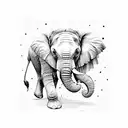 Elephant Wanderer tattoo design idea
