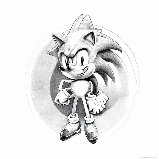 sonic the hedgehog tattoo design idea