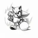 sonic the hedgehog tattoo design idea