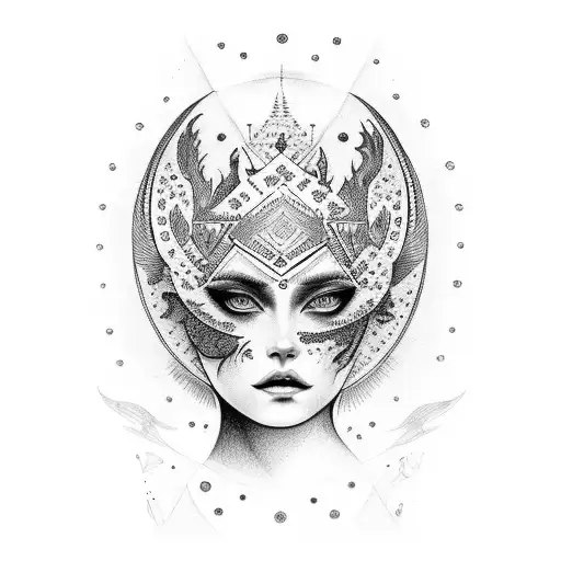 Latvian goddess Mara  tattoo design idea