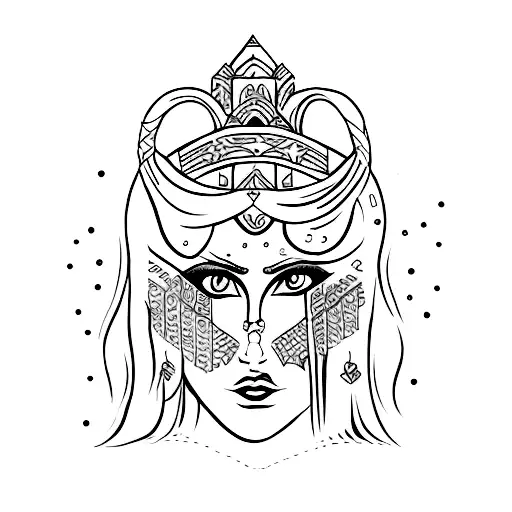 Latvian goddess Mara  tattoo design idea