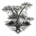 weeping willow tree  tattoo design idea