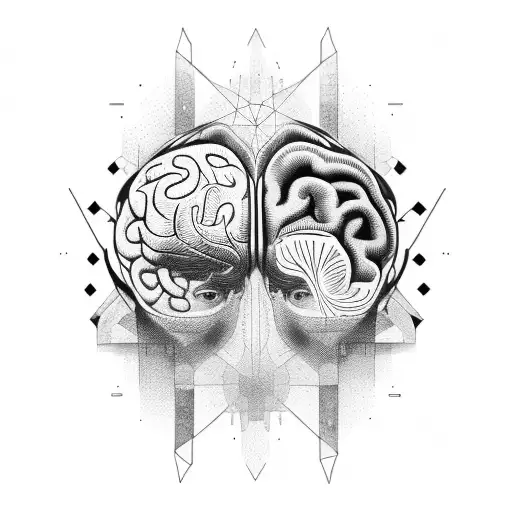 Neuroscience and magic intertwined tattoo design idea