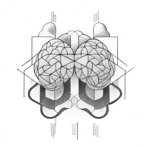 Neuroscience and magic intertwined tattoo design idea