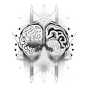 Neuroscience and magic intertwined tattoo design idea