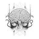 Neuroscience and magic intertwined tattoo design idea