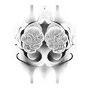 Neuroscience and magic intertwined tattoo design idea