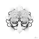 Neuroscience and magic intertwined tattoo design idea
