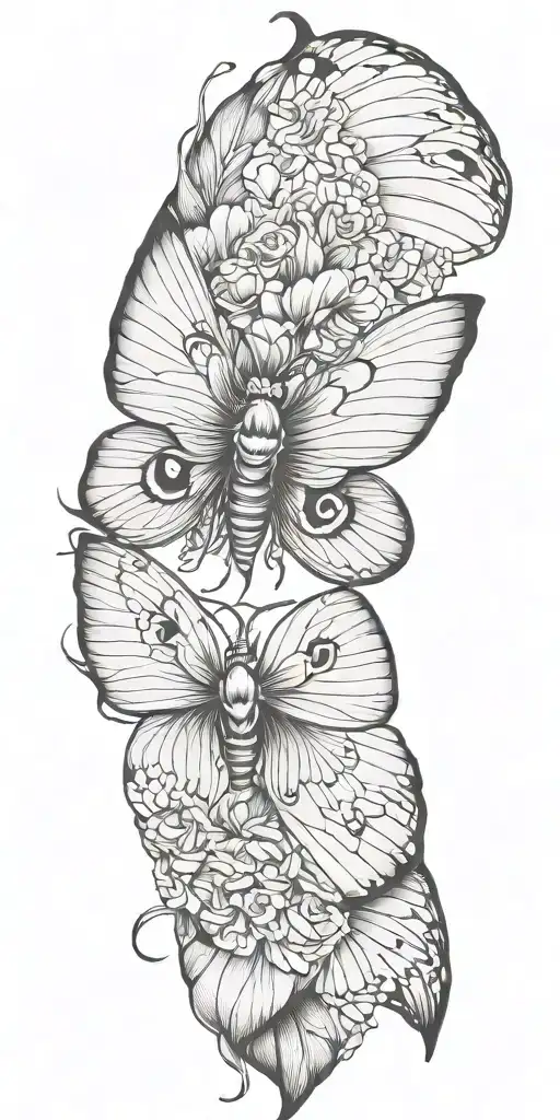 death moth sleeve tattoo design tattoo design idea