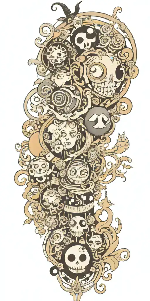 Tim Burton inspired  tattoo design idea