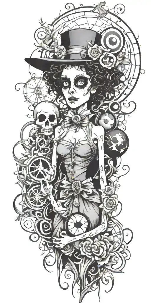 Tim Burton inspired  tattoo design idea
