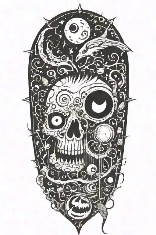Tim Burton esque tattoo design idea