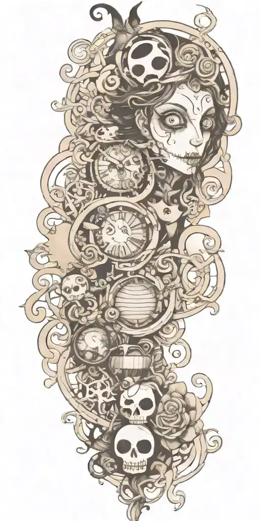 Tim Burton inspired  tattoo design idea