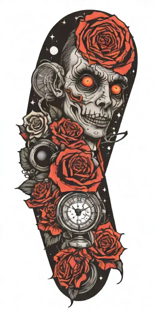 twilight zone themed tattoo design idea