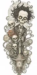 Tim Burton inspired  tattoo design idea