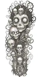 Tim Burton inspired  tattoo design idea