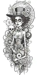 Tim Burton inspired  tattoo design idea