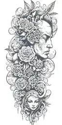 numb and cloudy mind tattoo design idea