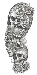 blank mind tattoo design idea