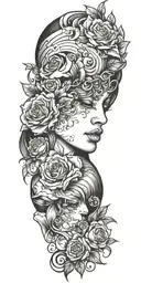 blank mind tattoo design idea